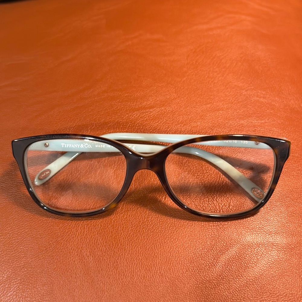 Tiffany & Co. Blue and Brown Tortoise Cat-Eye Kid Prescription Glasses